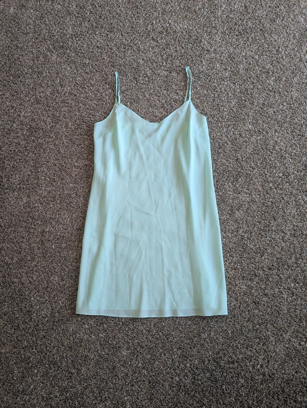 J Crew Negligee Lingerie Slip Dress Sheer Seafoam Size 10